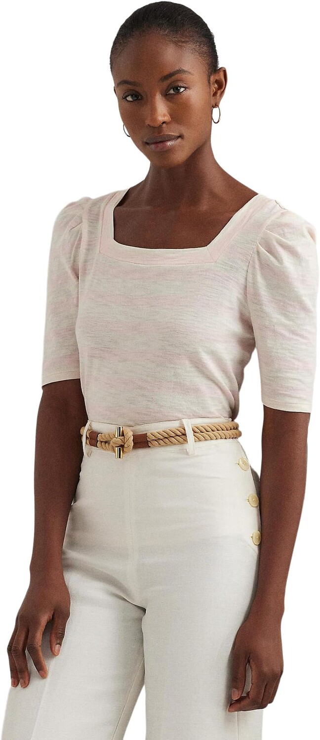 Футболка LAUREN Ralph Lauren Striped Cotton Jersey Puff-Sleeve Tee, цвет Mascarpone Crm/Pink Opal
Футболка LAUREN Ralph Lauren Striped Cotton Jersey Puff-Sleeve Tee, цвет Mascarpone Crm/Pink Opal
