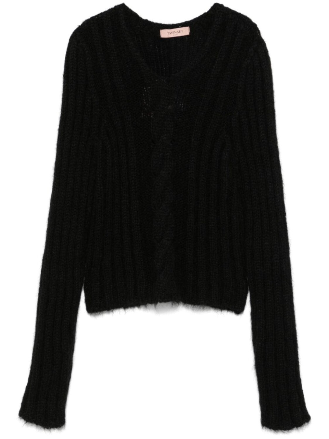 TWINSET ребристый свитер, черный
TWINSET ребристый свитер, черный