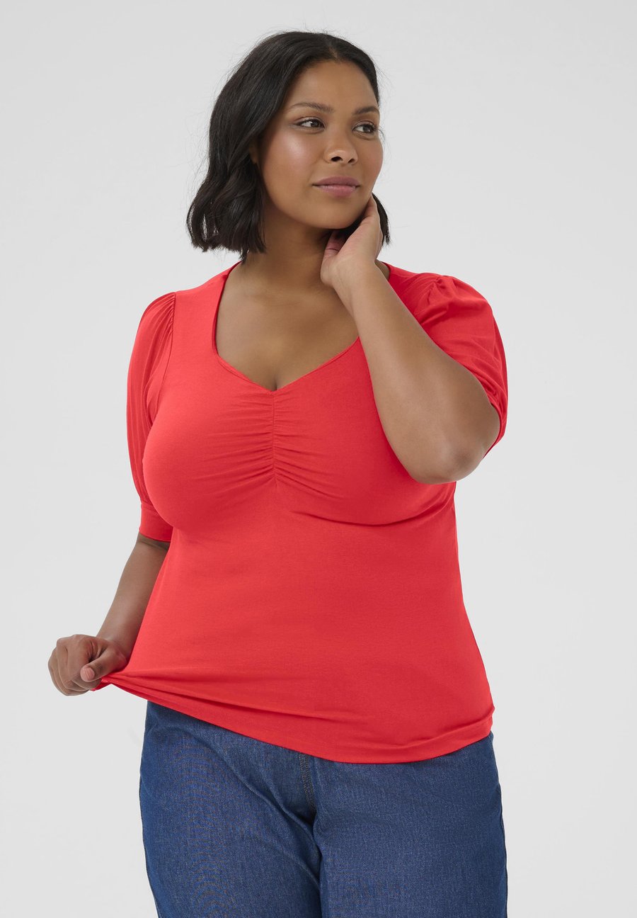 Блуза Kaffe Curve KCSISSY, True Red/Red
Блуза Kaffe Curve KCSISSY, True Red/Red