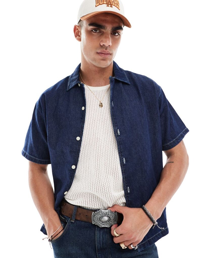 Jack & Jones – рубашка свободного кроя с короткими рукавами, темный индиго
Jack & Jones – рубашка свободного кроя с короткими рукавами, темный индиго