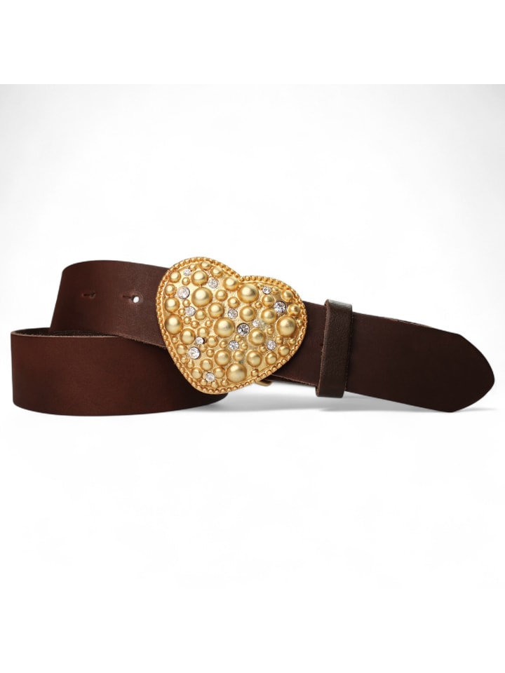 Женский кожаный ремень со стразами темно-коричневого цвета FRONHOFER
Женский кожаный ремень со стразами темно-коричневого цвета FRONHOFER