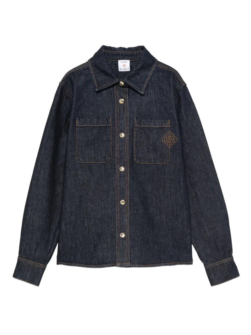 Джинсовая рубашка с вышитым логотипом CASABLANCA, синий
Джинсовая рубашка с вышитым логотипом CASABLANCA, синий