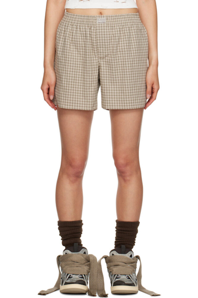 Бежевые клетчатые шорты ERL
Бежевые клетчатые шорты ERL