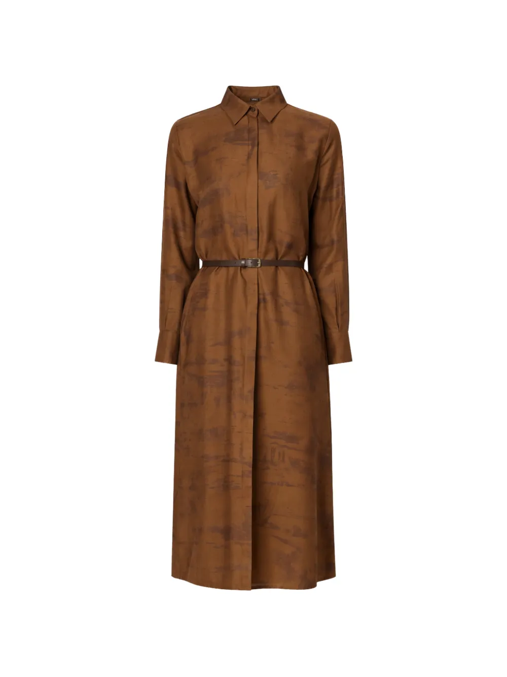 Платье-рубашка миди с поясом Max Mara, коричневый
Платье-рубашка миди с поясом Max Mara, коричневый