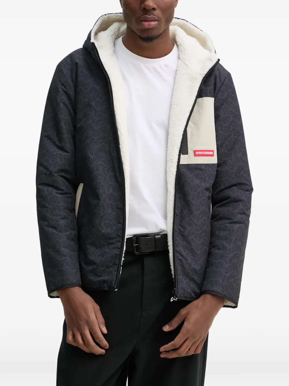 Двусторонняя куртка с капюшоном Sprayground, синий
Двусторонняя куртка с капюшоном Sprayground, синий