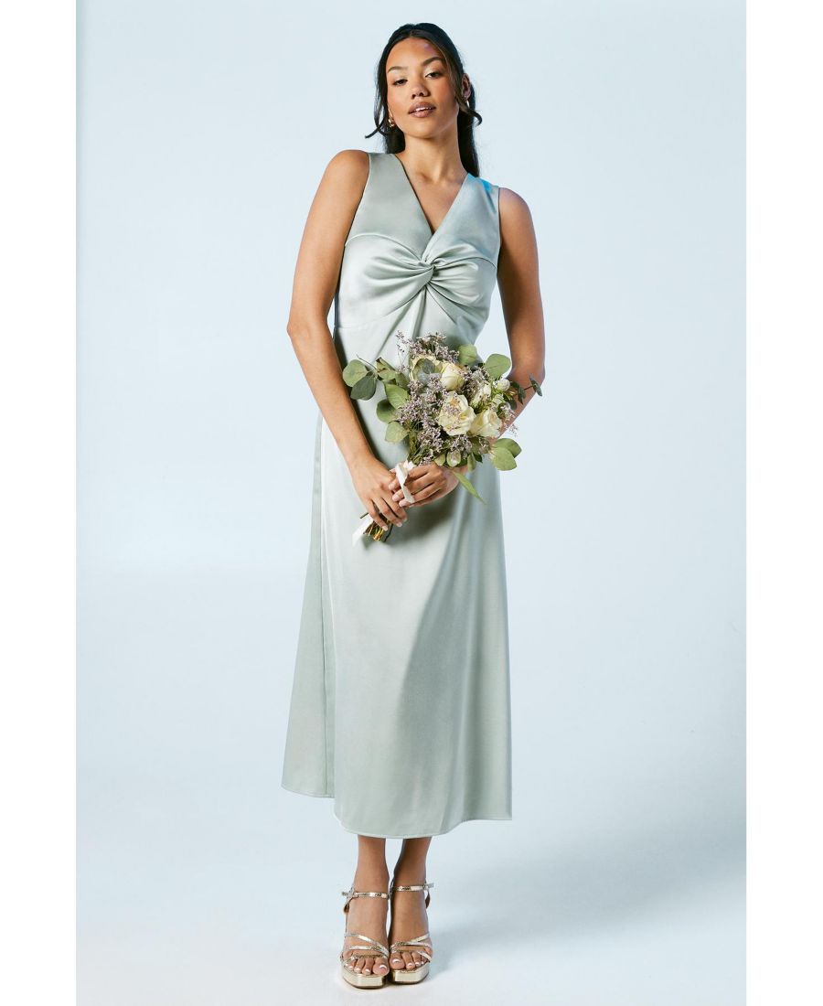 Женское атласное платье миди для подружек невесты Oasis, Sage
Женское атласное платье миди для подружек невесты Oasis, Sage