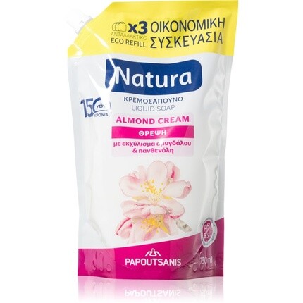 Сменный блок жидкого мыла PAPOUTSANIS Natura Almond Cream - 750 мл
Сменный блок жидкого мыла PAPOUTSANIS Natura Almond Cream - 750 мл