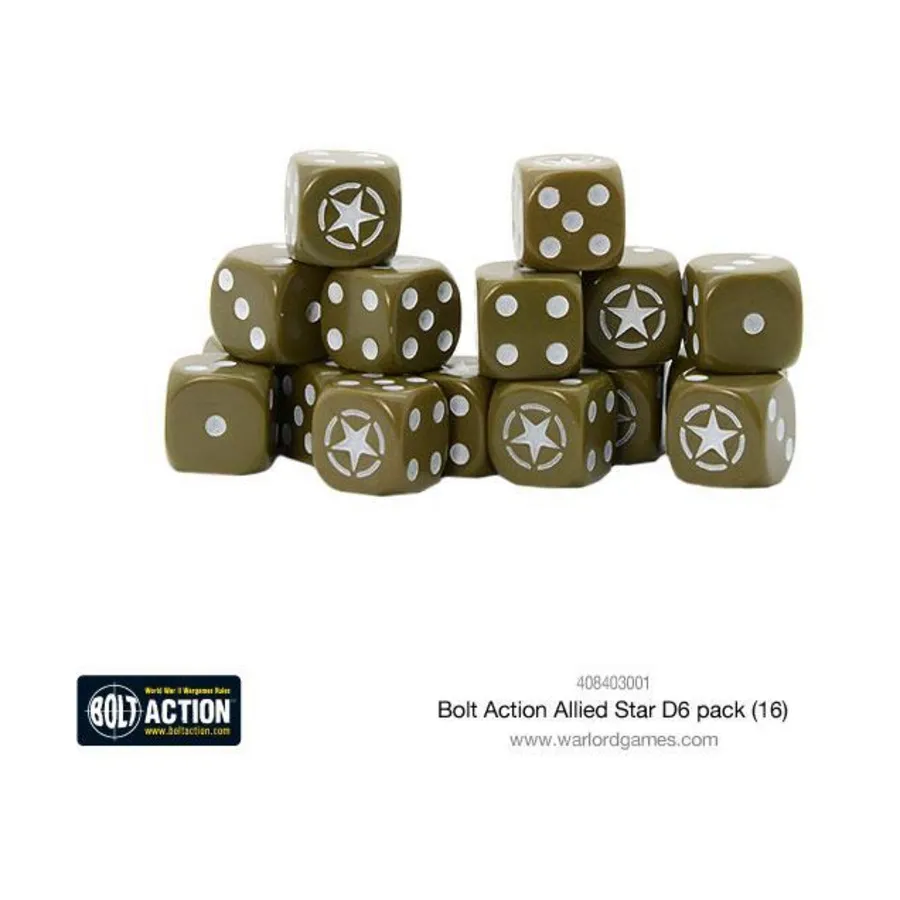 Набор «Звезда союзников» D6 (16), Bolt Action - Core & Assorted
Набор «Звезда союзников» D6 (16), Bolt Action - Core & Assorted