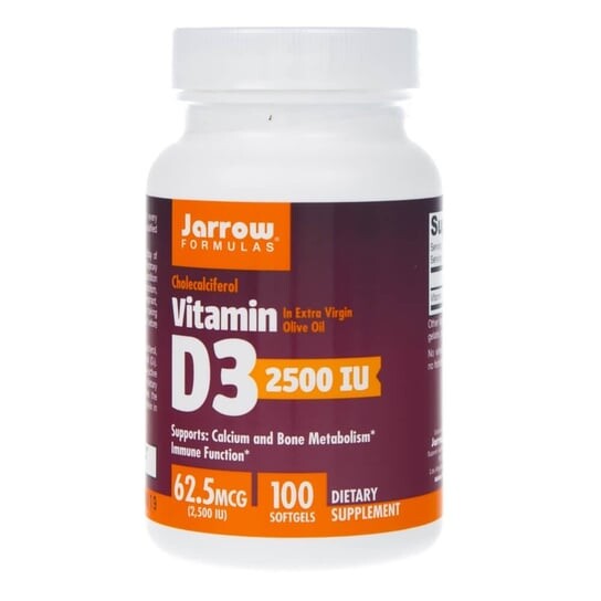 Витамин D3 2500 МЕ Jarrow Formulas, 100 капсул
Витамин D3 2500 МЕ Jarrow Formulas, 100 капсул