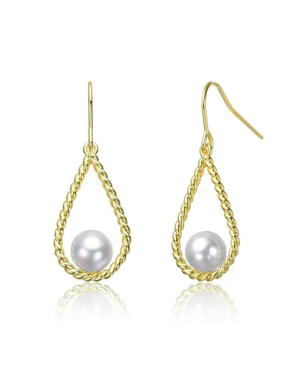 Серьги-Подвески в форме капли, покрытые 14-каратным золотом и белым жемчугом Rachel Glauber, gold
Серьги-Подвески в форме капли, покрытые 14-каратным золотом и белым жемчугом Rachel Glauber, gold