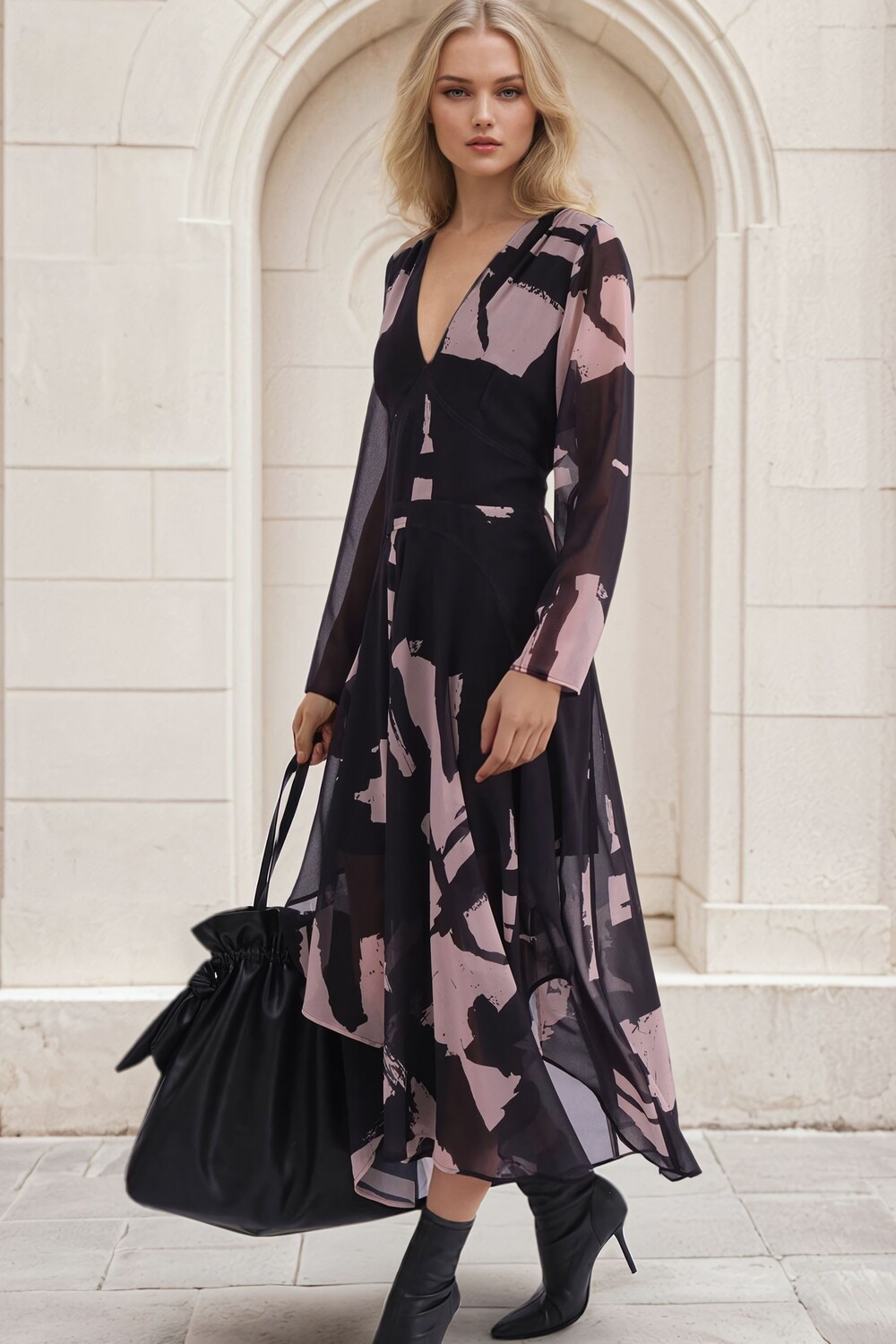 Платье миди Infinity с длинными рукавами и отделкой в виде платка, с нарисованными вручную принтами Religion, черный
Платье миди Infinity с длинными рукавами и отделкой в виде платка, с нарисованными вручную принтами Religion, черный