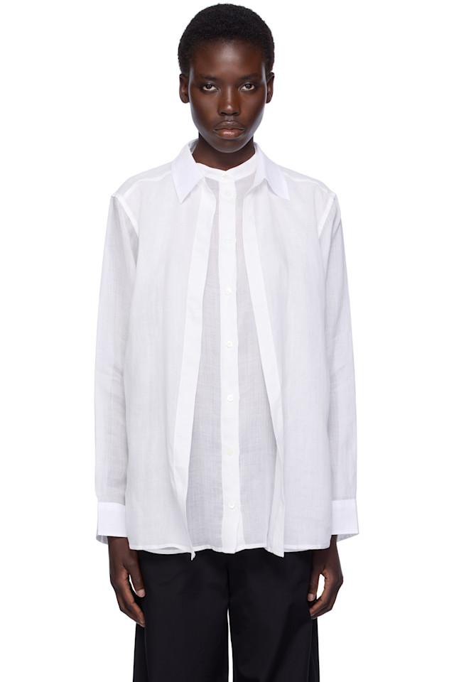 Рубашка с двойным воротником Toteme, белый
Рубашка с двойным воротником Toteme, белый