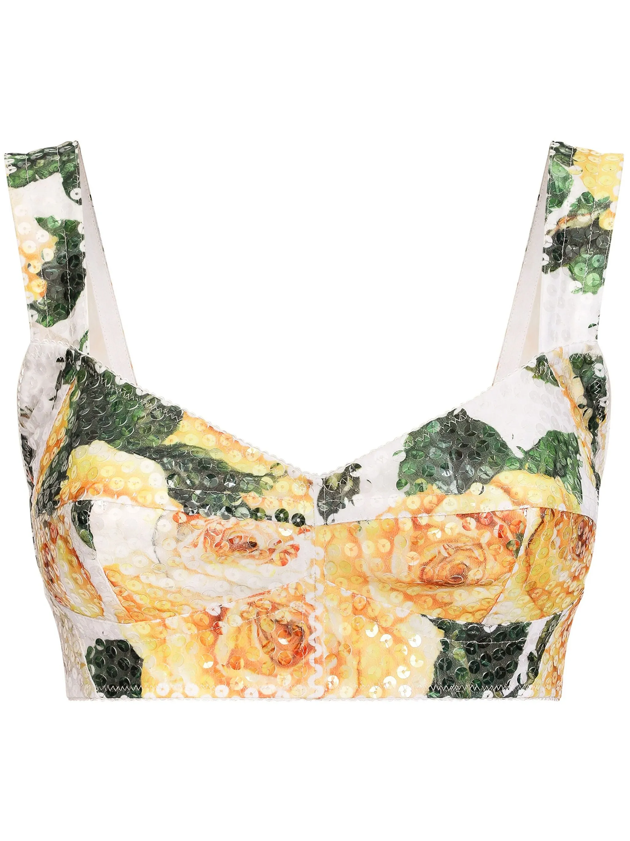 Топ-корсет с пайетками и цветочным принтом Dolce & Gabbana, белый
Топ-корсет с пайетками и цветочным принтом Dolce & Gabbana, белый