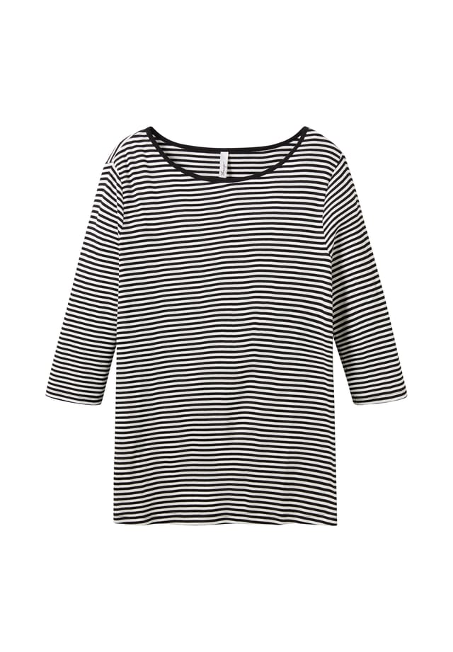 Рубашка в рубчик с полосками окрашенными пряжей Sheego, черный
Рубашка в рубчик с полосками окрашенными пряжей Sheego, черный