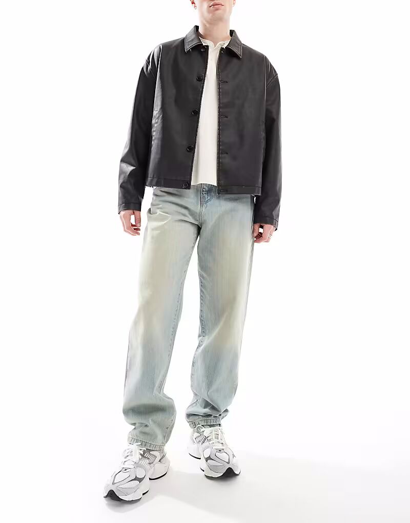 Джинсы DTT с жесткими джинсами-мешковатыми джинсами светло-голубого винтажного оттенка
Джинсы DTT с жесткими джинсами-мешковатыми джинсами светло-голубого винтажного оттенка