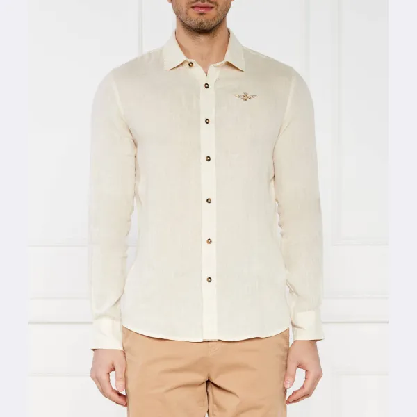 Льняная рубашка стандартного кроя Aeronautica Militare, экрю
Льняная рубашка стандартного кроя Aeronautica Militare, экрю