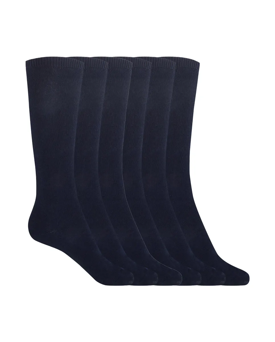 Набор из 6 пар однотонных хлопковых носков Basix Punto Blanco, темно-синий
Набор из 6 пар однотонных хлопковых носков Basix Punto Blanco, темно-синий