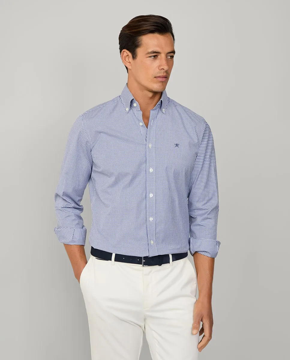 Мужская хлопковая рубашка в клетку виши, классическая посадка, большие размеры Hackett, синий
Мужская хлопковая рубашка в клетку виши, классическая посадка, большие размеры Hackett, синий