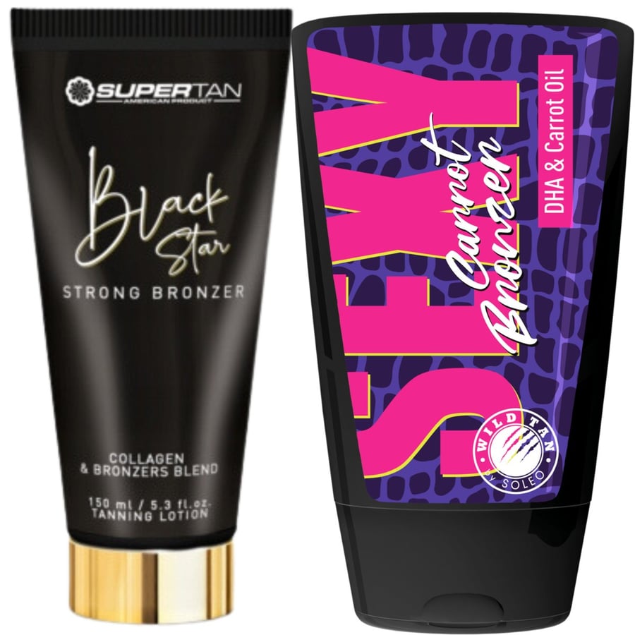 Supertan Black Star + Wild Tan Sexy Carrot
Supertan Black Star + Wild Tan Sexy Carrot
