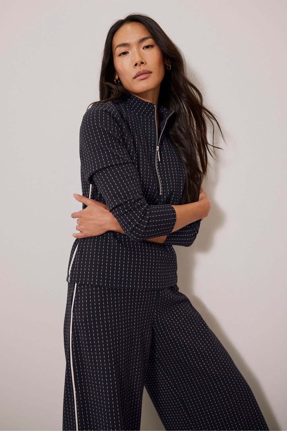 Топ в полоску на молнии Mint Velvet, синий
Топ в полоску на молнии Mint Velvet, синий