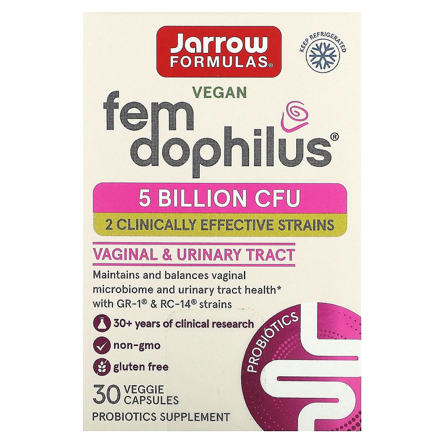 Пероральная добавка Jarrow Formulas Vegan Fem Dophilus, 30 растительных капсул 
Пероральная добавка Jarrow Formulas Vegan Fem Dophilus, 30 растительных капсул