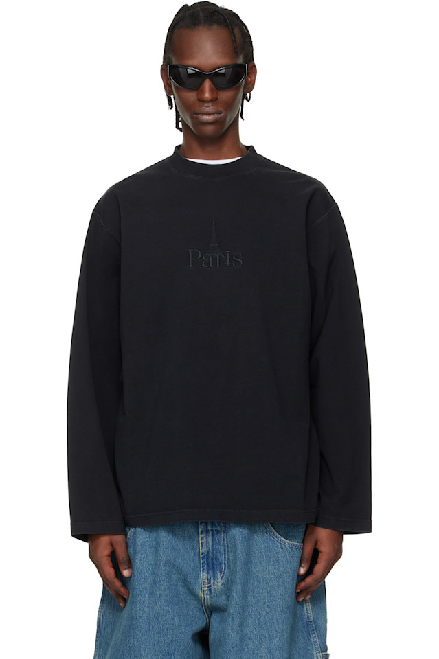 Футболка с длинными рукавами, вышитая надписью «Париж» Vetements, черный
Футболка с длинными рукавами, вышитая надписью «Париж» Vetements, черный