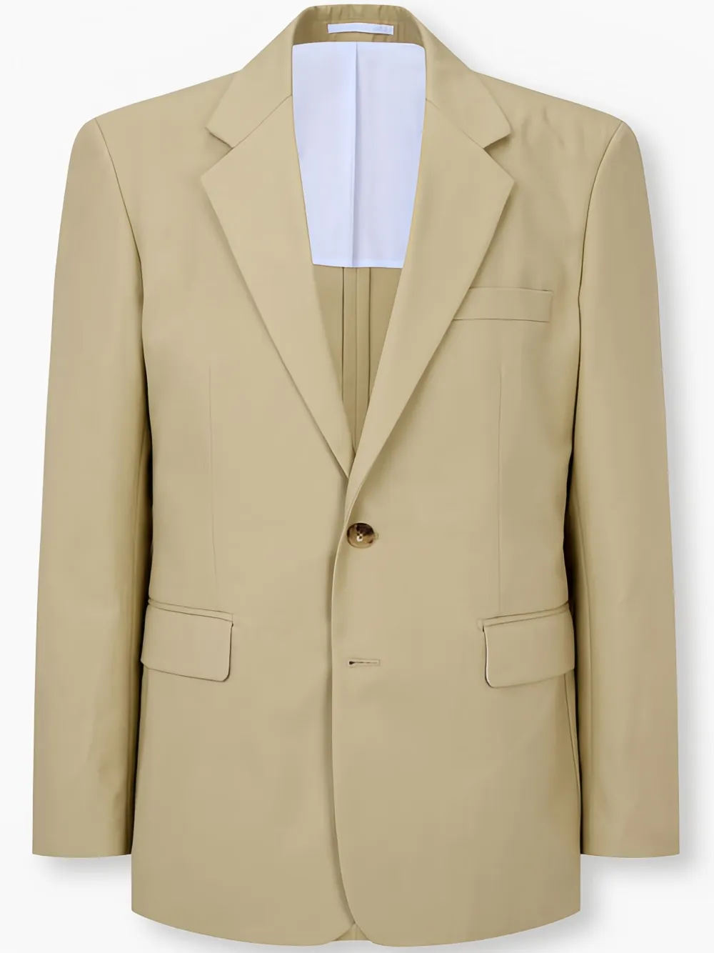 Базовый хлопковый однобортный пиджак Man On The Boon., нейтральный 
Базовый хлопковый однобортный пиджак Man On The Boon., нейтральный