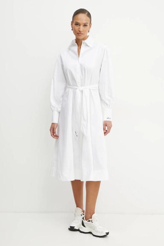 Хлопковое платье Karl Lagerfeld, белый
Хлопковое платье Karl Lagerfeld, белый
