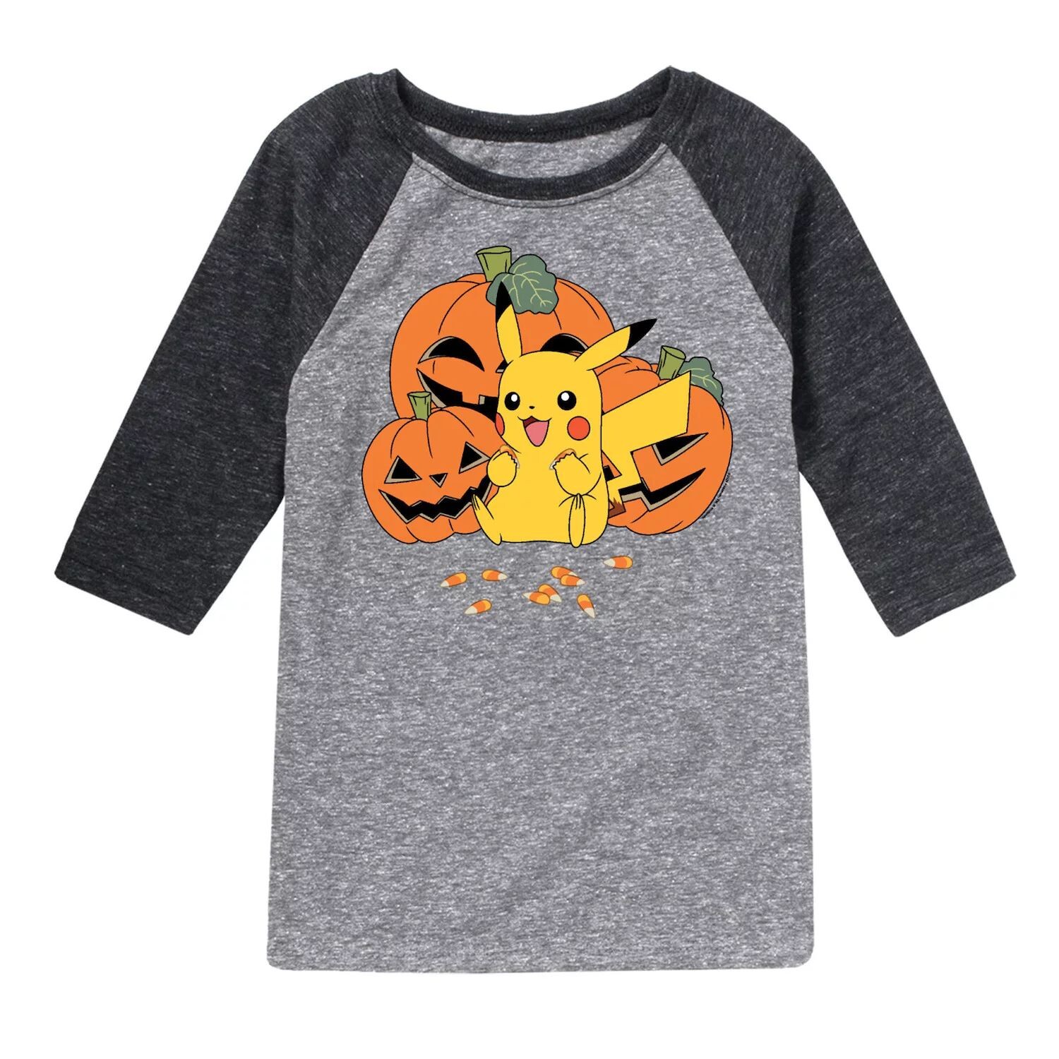 Футболка реглан с рисунком «Покемон Хэллоуин» и тыквы для мальчиков 8–20 лет Pokemon, серый/черный
Футболка реглан с рисунком «Покемон Хэллоуин» и тыквы для мальчиков 8–20 лет Pokemon, серый/черный