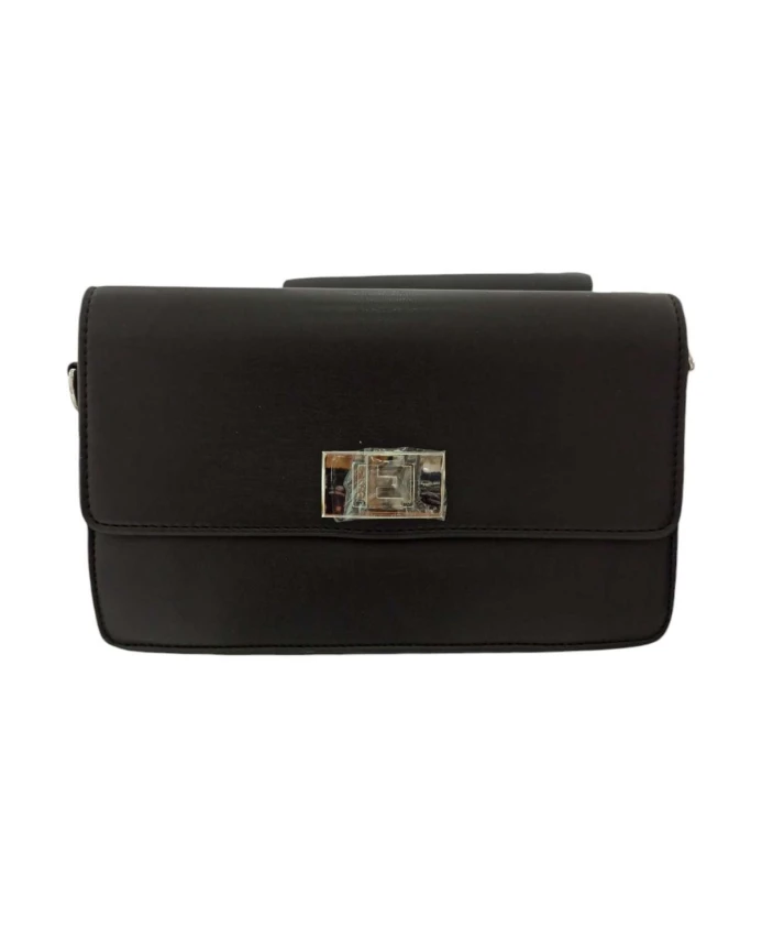 Сумка из натуральной кожи с квадратным клапаном Ermanno Scervino, черный
Сумка из натуральной кожи с квадратным клапаном Ermanno Scervino, черный