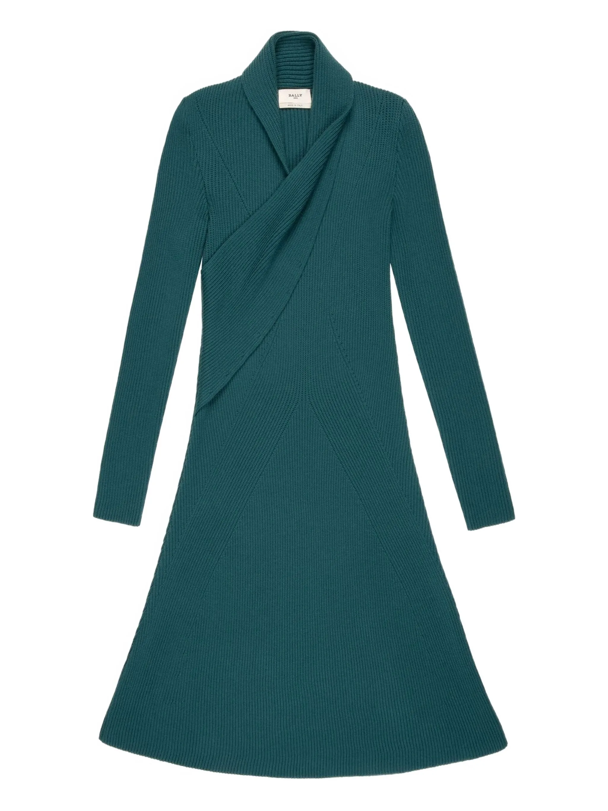 Шерстяное платье в рубчик Bally, зеленый
Шерстяное платье в рубчик Bally, зеленый