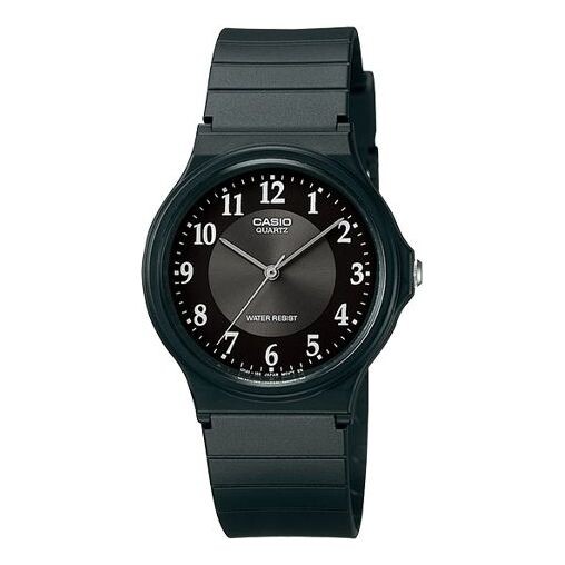 Часы CASIO Quartz Waterproof Black Dial Mens Black Analog, черный 
Часы CASIO Quartz Waterproof Black Dial Mens Black Analog, черный