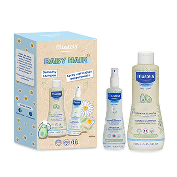 Набор: детский шампунь для волос, 500 мл + детский лак для волос, 200 мл Mustela Baby hair
Набор: детский шампунь для волос, 500 мл + детский лак для волос, 200 мл Mustela Baby hair