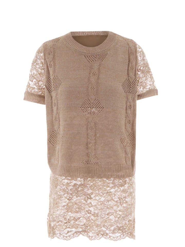 Женский свитер цвета тауп Usha
Женский свитер цвета тауп Usha