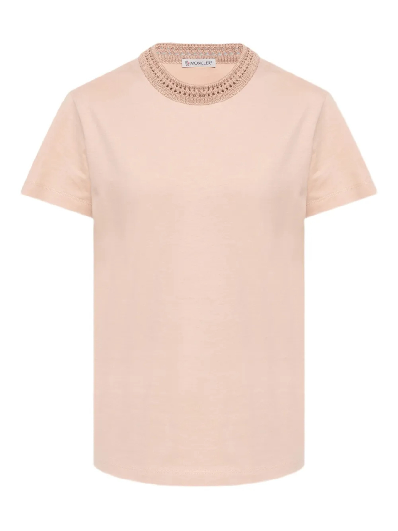Футболка из хлопка с деталями, связанными крючком Moncler, розовый
Футболка из хлопка с деталями, связанными крючком Moncler, розовый