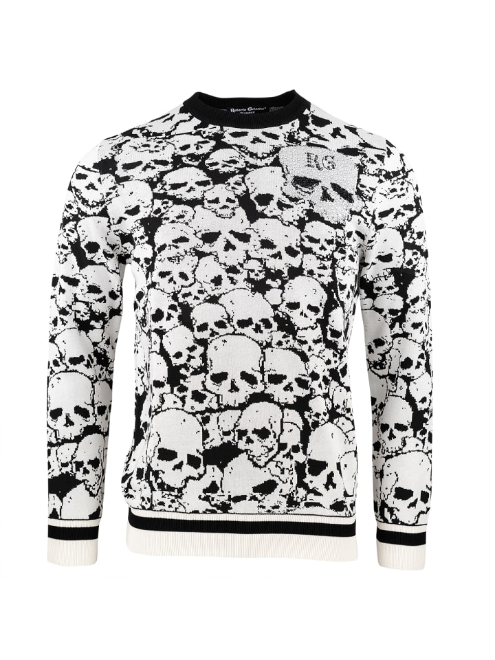 Вязаный свитер с рисунком черепа, черный Roberto Geissini
Вязаный свитер с рисунком черепа, черный Roberto Geissini