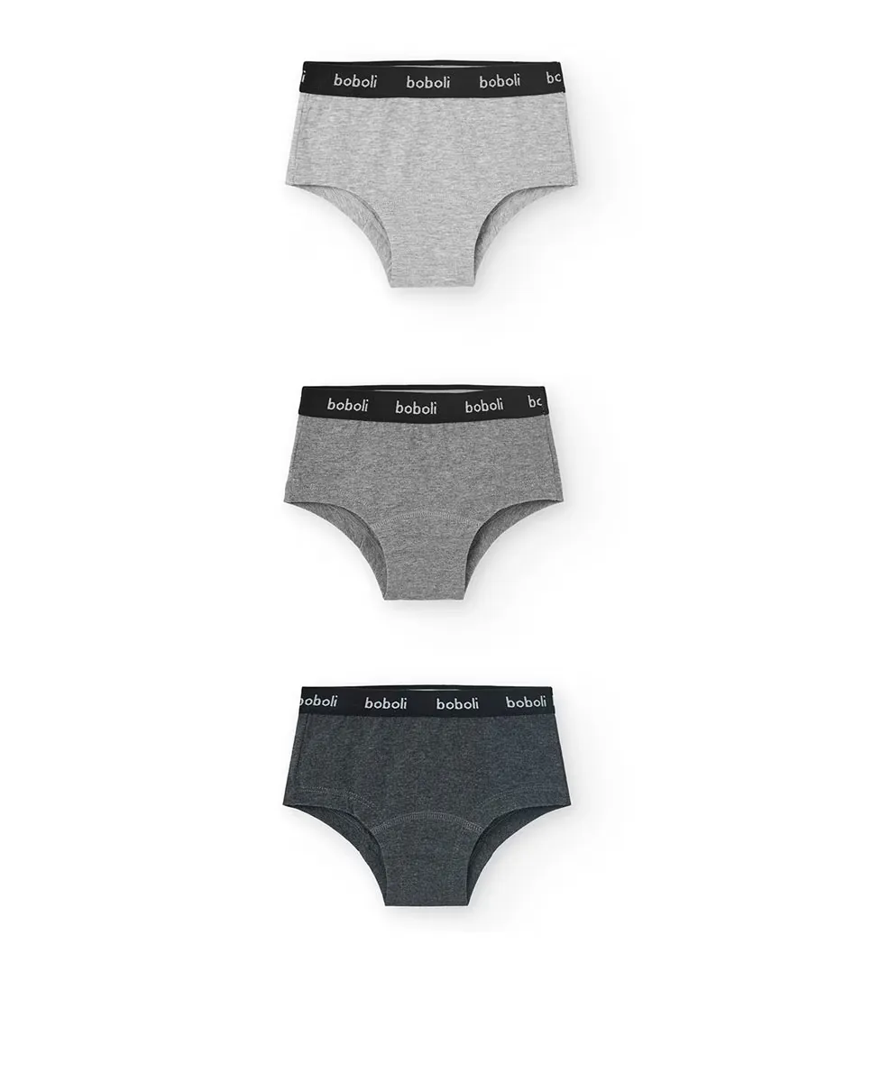 Упаковка из 3 хлопчатобумажных трусиков для девочки с логотипом на талии Boboli, серый
Упаковка из 3 хлопчатобумажных трусиков для девочки с логотипом на талии Boboli, серый