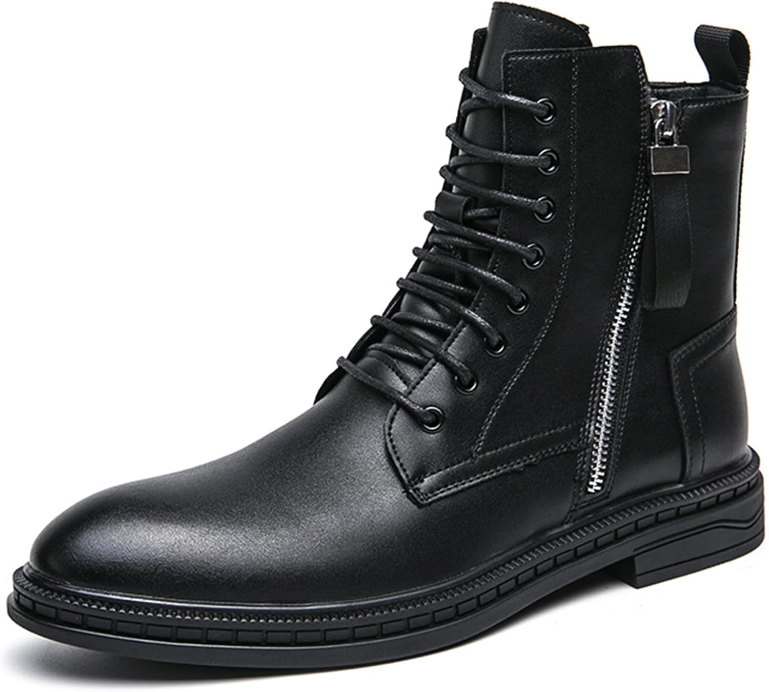 Мужские кожаные ботинки PTNOKA с шнуровкой, оксфорд, модные, с боковой молнией, повседневные высокие мотоботы, удобные, нескользящие, ботинки-чикка на щиколотку, черный
Мужские кожаные ботинки PTNOKA с шнуровкой, оксфорд, модные, с боковой молнией, повседневные высокие мотоботы, удобные, нескользящие, ботинки-чикка на щиколотку, черный