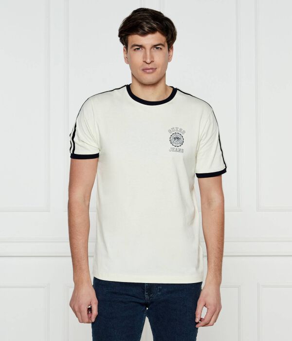 Футболка мужская Guess Jeans стандартного кроя с окантовкой, экрю
Футболка мужская Guess Jeans стандартного кроя с окантовкой, экрю