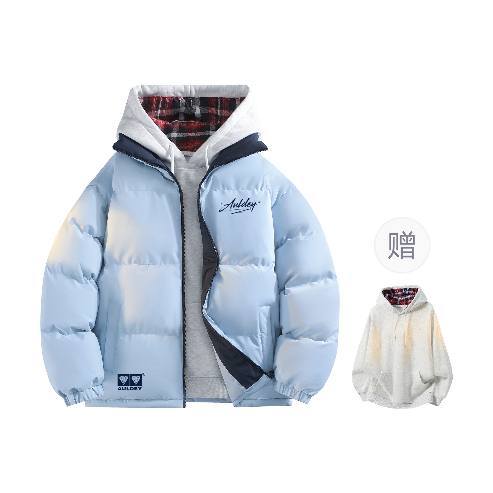 Пуховик Unisex Stand Collar Thickened AULDEY, dusty синий (includes checkeкрасный inner layer, sweatshirt)
Пуховик Unisex Stand Collar Thickened AULDEY, dusty синий (includes checkeкрасный inner layer, sweatshirt)
