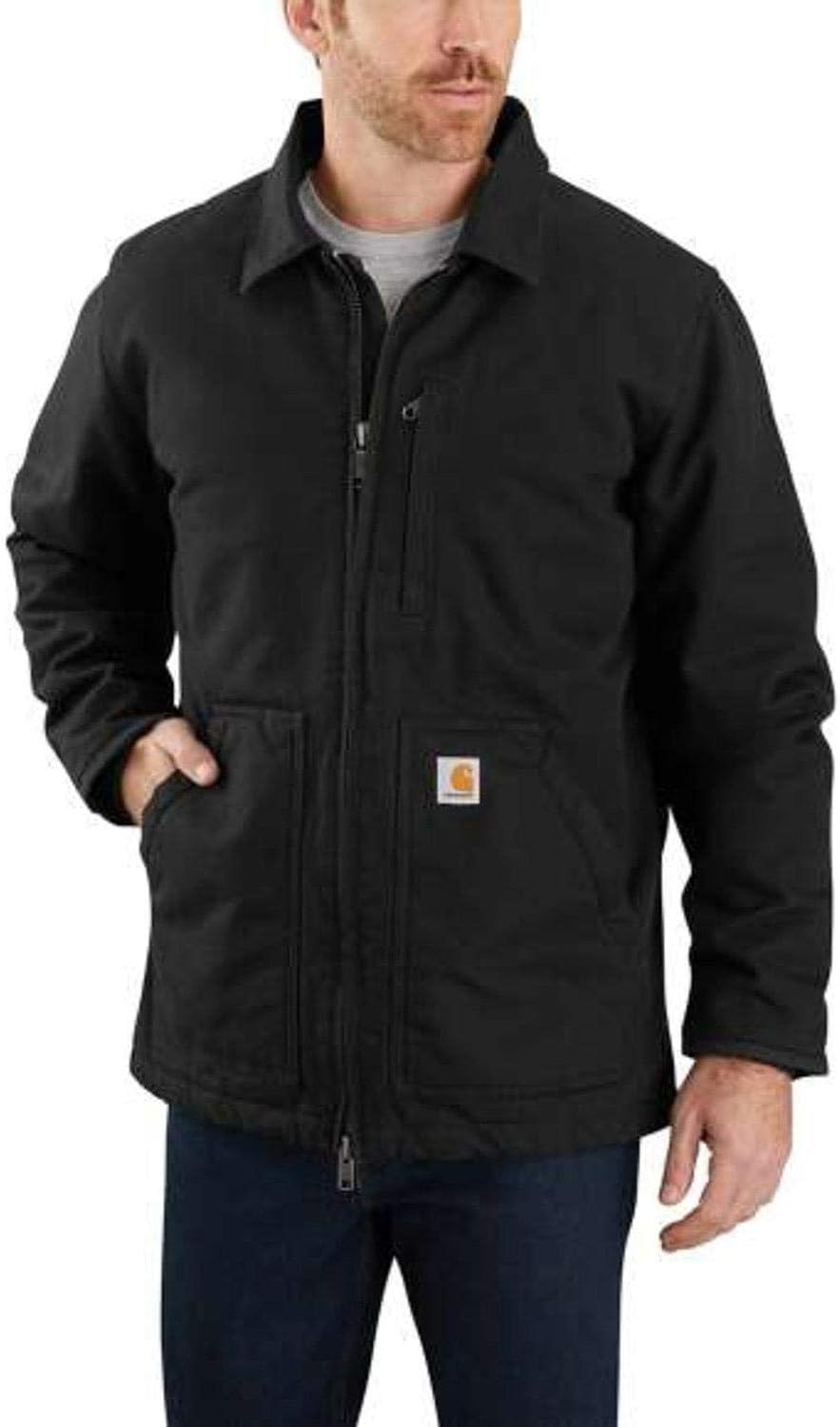 Мужская куртка свободного кроя Carhartt из стираной утки с подкладкой из шерпы, Black
Мужская куртка свободного кроя Carhartt из стираной утки с подкладкой из шерпы, Black