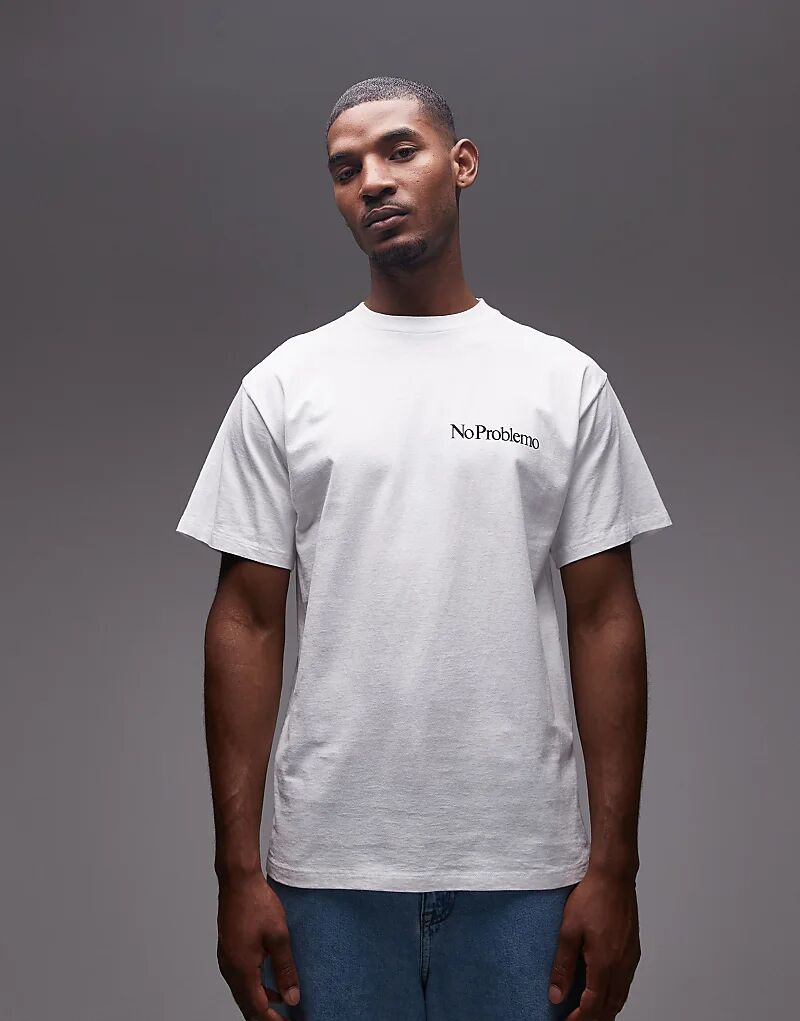 Футболка с мини-логотипом No Problemo белого цвета
Футболка с мини-логотипом No Problemo белого цвета
