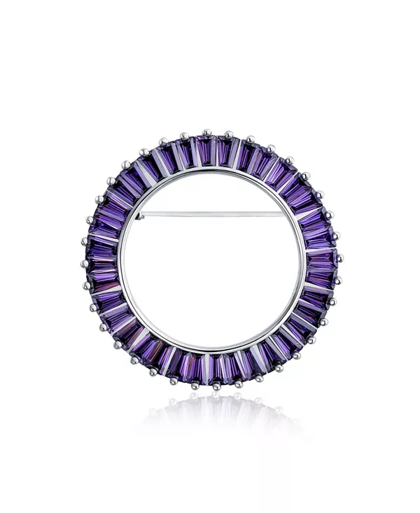 Брошь-Булавка для шарфа с фиолетовым аметистом, огранкой "багет", в форме круга вечности, посеребренная Bling Jewelry, purple
Брошь-Булавка для шарфа с фиолетовым аметистом, огранкой "багет", в форме круга вечности, посеребренная Bling Jewelry, purple