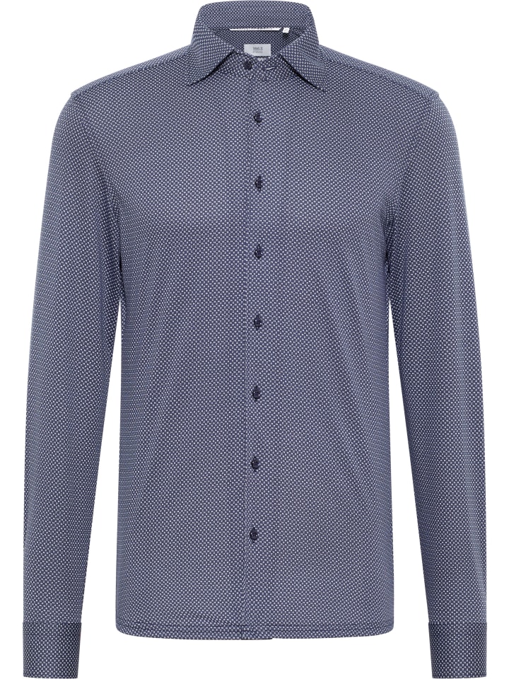 Рубашка приталенного кроя темно-синего цвета Eterna
Рубашка приталенного кроя темно-синего цвета Eterna