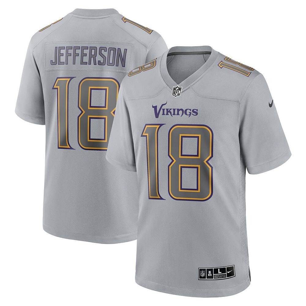 Мужское джерси Nike Justin Jefferson Grey Minnesota Vikings Atmosphere Fashion Game Джерси, цвет Mvk Grey
Мужское джерси Nike Justin Jefferson Grey Minnesota Vikings Atmosphere Fashion Game Джерси, цвет Mvk Grey