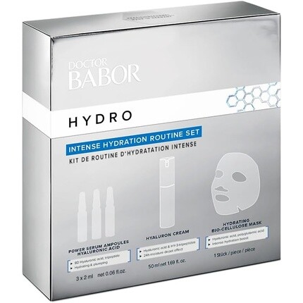 Doctor BABOR Hydro Set Интенсивный увлажняющий крем-ампулы и маска
Doctor BABOR Hydro Set Интенсивный увлажняющий крем-ампулы и маска