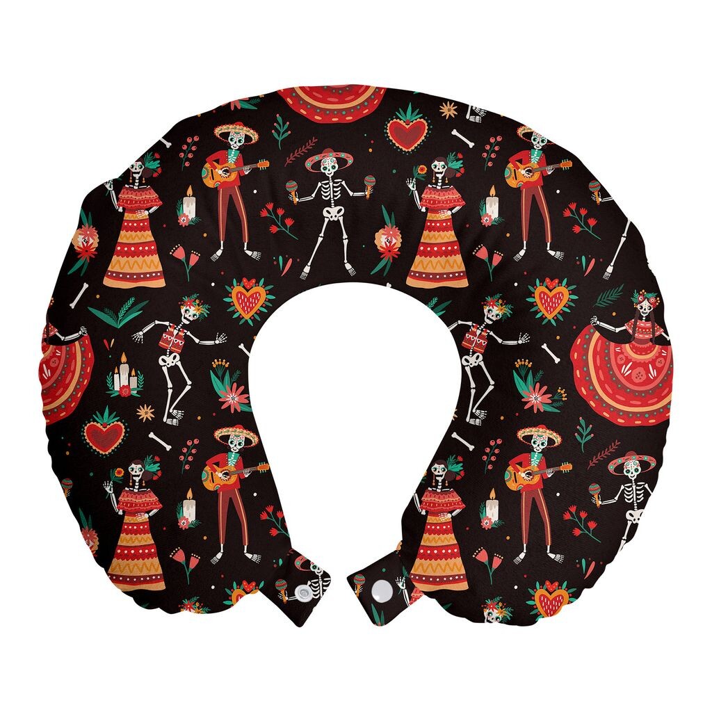 ABAKUHAUS Dia De Los Muertos Travel Pillow Подушка для шеи, мексиканский скелет, пенопластовые дорожные принадлежности для самолетов и автомобилей, 30x30 см, темно-коричневый разноцветный
ABAKUHAUS Dia De Los Muertos Travel Pillow Подушка для шеи, мексиканский скелет, пенопластовые дорожные принадлежности для самолетов и автомобилей, 30x30 см, темно-коричневый разноцветный