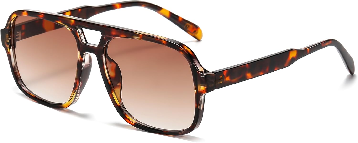 Солнцезащитные очки Hycredi Retro Aviator для женщин и мужчин, модные квадратные очки, винтажные классические прямоугольные солнцезащитные очки, C2 - Leopard/Gradient Brown
Солнцезащитные очки Hycredi Retro Aviator для женщин и мужчин, модные квадратные очки, винтажные классические прямоугольные солнцезащитные очки, C2 - Leopard/Gradient Brown