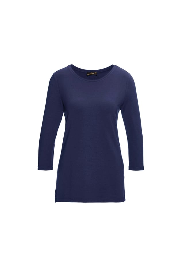 Короткий размер: комбинированная рубашка с рукавами ¾ Goldner, синий
Короткий размер: комбинированная рубашка с рукавами ¾ Goldner, синий