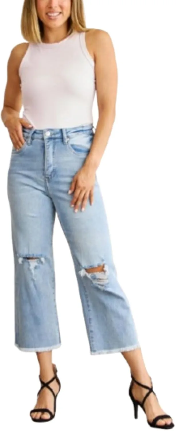 Женские джинсы Casual Retro с эффектом контроля живота, завышенная талия, укороченные, расклешенные, светлые, свободный крой Yanhoo
Женские джинсы Casual Retro с эффектом контроля живота, завышенная талия, укороченные, расклешенные, светлые, свободный крой Yanhoo